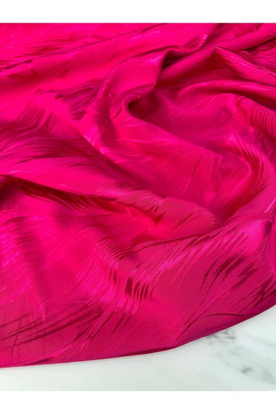 ipekkumaş Pink Leaf Pattern Dressing Shalwar Holder Javenes Fabric Product We Sell as Pieces 1 Piece 1 Meter