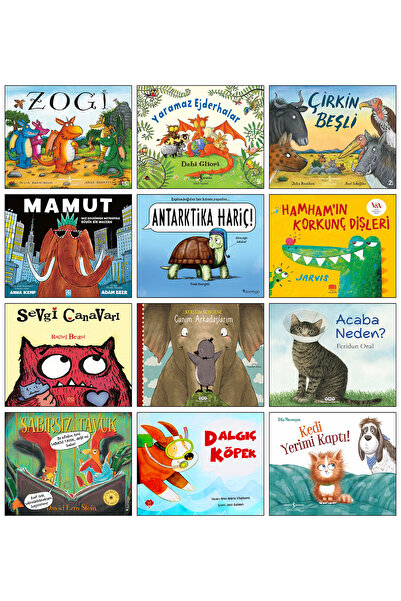 TÜRKİYE İŞ BANKASI KÜLTÜR YAYINLARI Zogi Yaramaz Ejderhalar Mamut Anna Kemp Sevgi Canavarı Sabırsız Tavuk Okul Öncesi Hikaye Kitapları