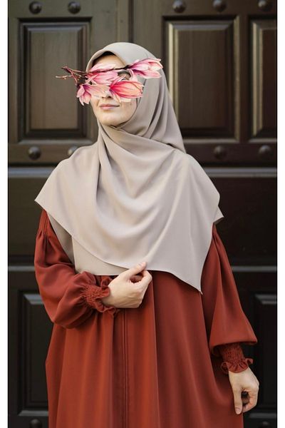 FRESCO SCARFS Hijab Hijab - Μεταξωτό Φουλάρι Medina Μπεζ