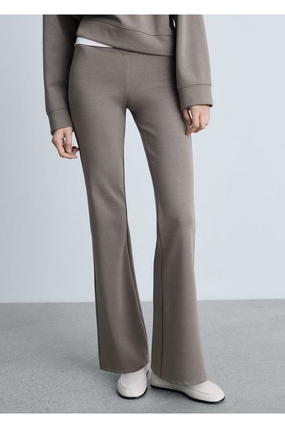 MANGO Woman Flared knitwear pants