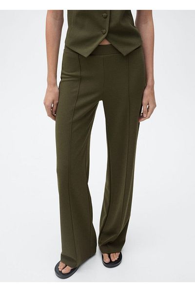MANGO Woman Straight Cut Knitwear Trousers