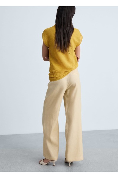 MANGO Woman Keten kruvaze pantolon