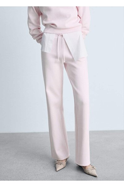 MANGO Woman Wideleg pamuklu jogger pantolon