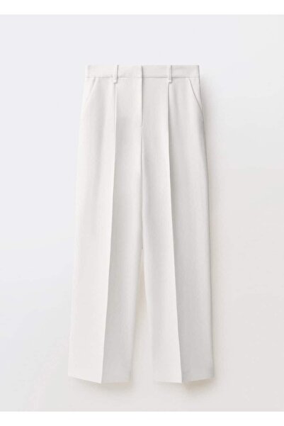 MANGO Woman Wideleg kumaş pantolon