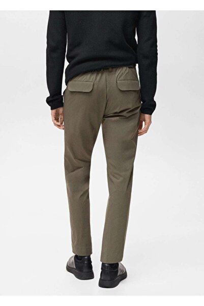 MANGO Man Comfort strech kumaş dar kesim ipli pantolon