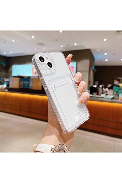 Go Aksesuar Iphone 13 Ve 14 Uyumlu Şeffaf Kartlıklı Kamera Korumali Aa Kalite