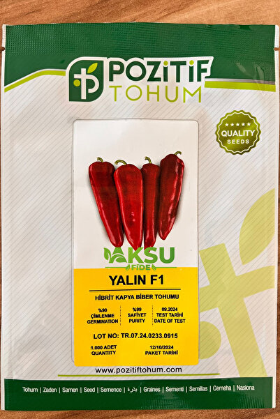 Aksu Fide Yalın F1 Kapya Biber Tohumu - Orijinal Paket - 1.000 Ad/pk