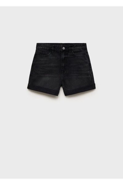 MANGO Woman Yüksek belli kıvrık paçalı şort