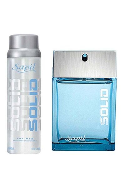 sapil مجموعة هدايا مزيل العرق المعطر الصلب و EDT مزيل العرق المعطر 200 مل، EDT 100 مل