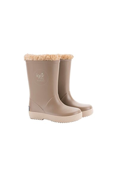 IGOR W10293 Splash Dk Borreguito Kürklü Yağmur Çizmesi Elmwood-Beige