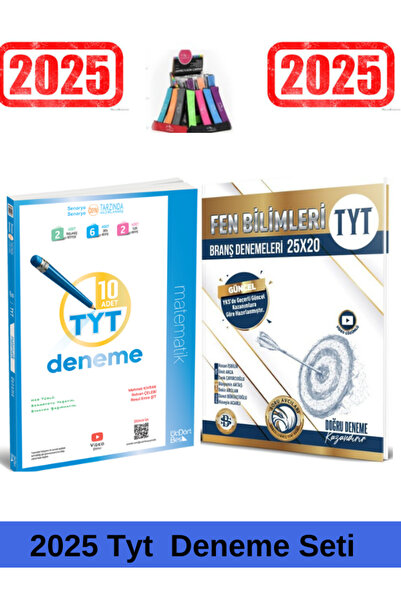 Üç Dört Beş Yayıncılık 2025 Tyt Matematik 10 Deneme+Bilgi Sarmal Tyt  Fen Bil...