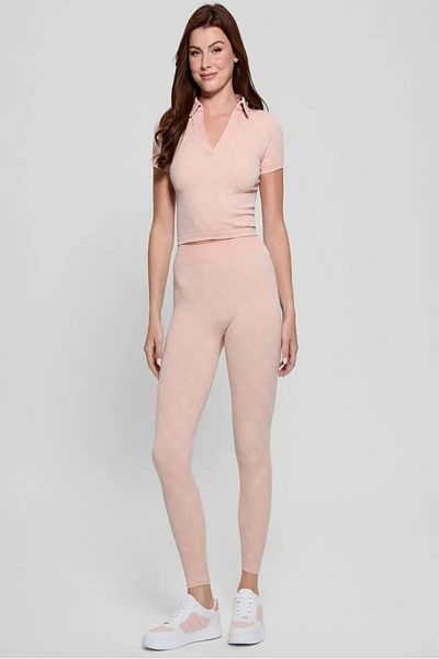 Guess 4g Rhombus Leggings Seamless Women's Pink Leggings V5Rb04Z3Lf0-F6Dj