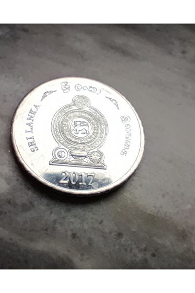 Koleksiyon Sri Lanka 2017 Year 5 Rupee Unc Diameter: 23.5 mm
