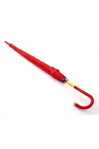 Nur E Ticaret Walking Stick Umbrella with Red Color
