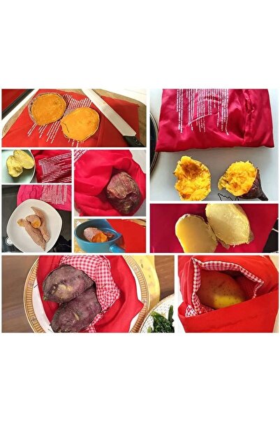 Generic 3pcs Washable Reusable Potato Bags Red