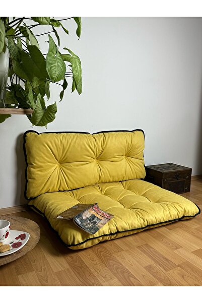 ELF CONSEPT Yer Minderi – Siyah Biyeli, Konforlu Ve Şık Tasarım Bahçe Ve Pale...