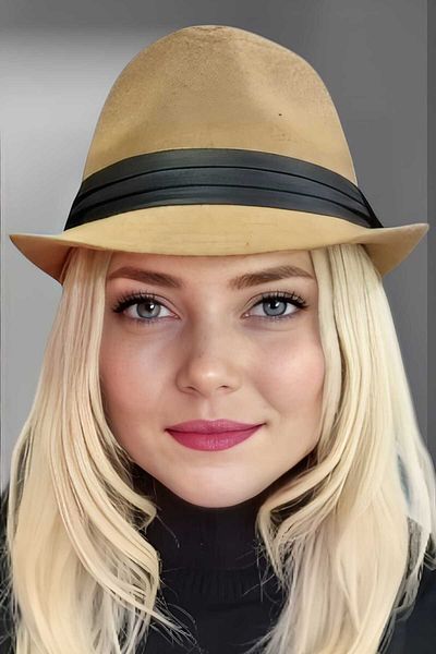 Trenderrs Луксозна дамска шапка от кашмир Trilby