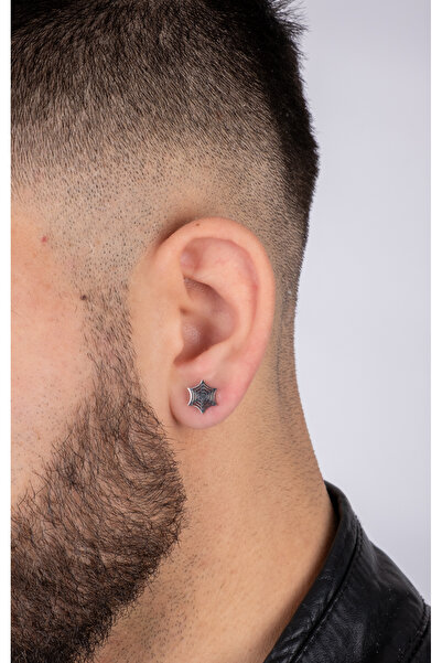 Piercing Market Steel & Silver Erkek Çelik Halka Sallantılı Silah Model Küpe Paslanma Kararma Yapmaz