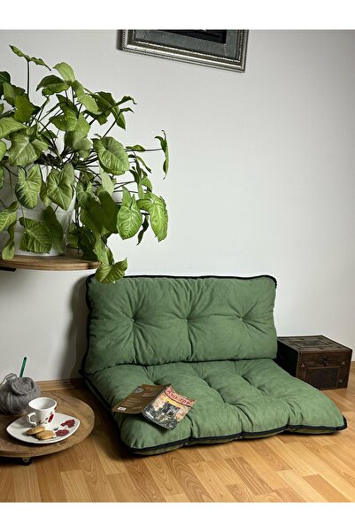 ELF CONSEPT Yer Minderi – Siyah Biyeli, Konforlu Ve Şık Tasarım Yeşil Bahçe V...