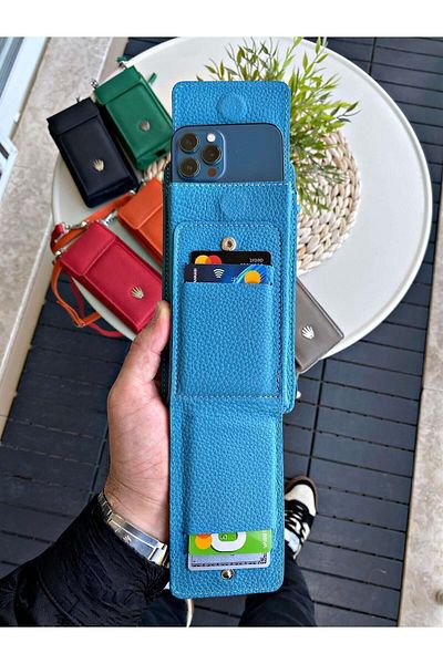 WATCHOFROYAL Luisa Turquoise Hanging Phone Bag