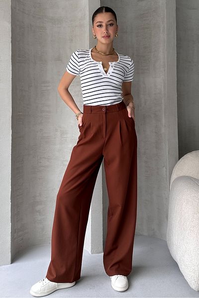 BACK Dámské plisované kalhoty Ada oversize střihu