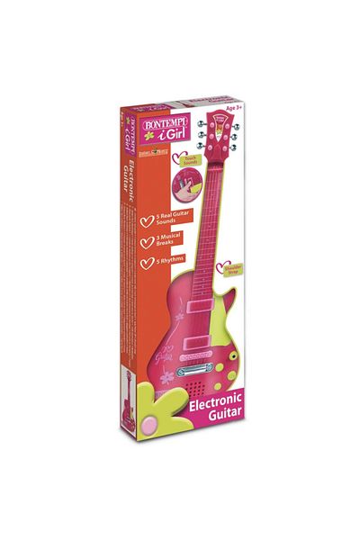 CPU ELEKTRONİK Nessiworld Pink Guitar with Electronic Keys and Wired Strap