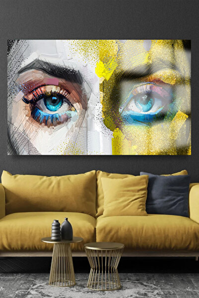 TAULART DIZAJN ŽENSKIH OČIJU LUKSUZNO NELOMIVO STAKLO SLIKANJE 4MM ZA DOM RAD...