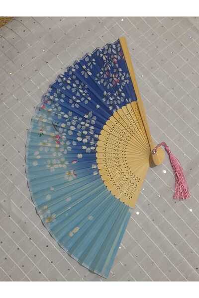 aysa stil Ahşap desenli yüksek kaliteli Japon bambu yelpazesi