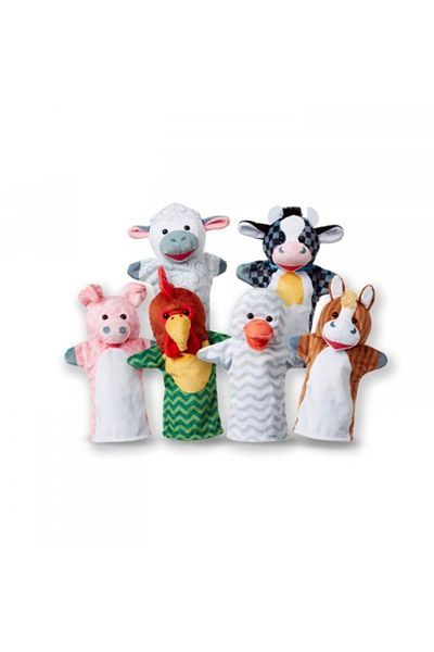 Melissa & Doug Set of 6 hand puppets Farm animals