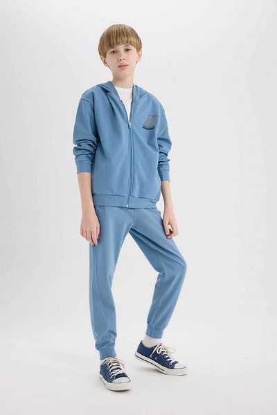 DeFacto Pantaloni de sport Jogger cu elastic imprimat pentru băieți - D8527A825SP