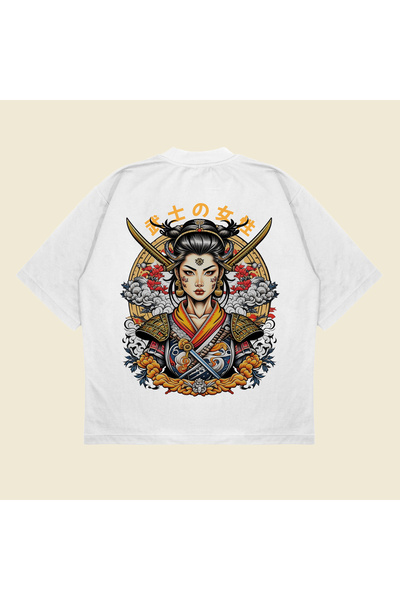 PURE POWER Samuraigirl με τύπωμα oversized Unisex βαμβακερό μπλουζάκι από χον...
