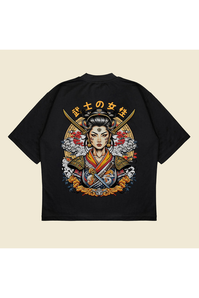 PURE POWER Samuraigirl με τύπωμα oversized Unisex βαμβακερό μπλουζάκι από χον...