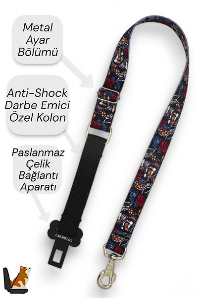 CARAMELOS Cat and Dog Car Seat Belt, Car Collar