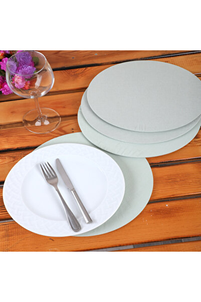 NDC HOME Keten Amerikan Servis ve Supla ve Supla Kılıfı. (6'lı Takım)