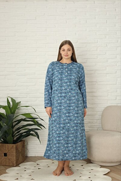 Flamingo Gecelik Ev giyim Kadın Elbise Pamuklu Rahat