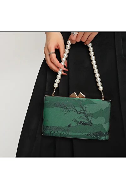 ARONA İnci Asklılı Zümrüt Çanta