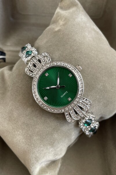 Leerybee Minimal Vintage Taşlı Kadın Kol Saati KN-02