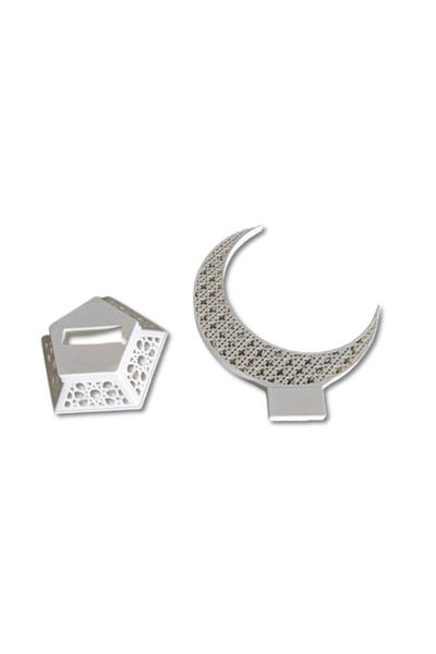 3D Brothers Islamic Crescent Ornament - Elegant Ramadan Decoration
