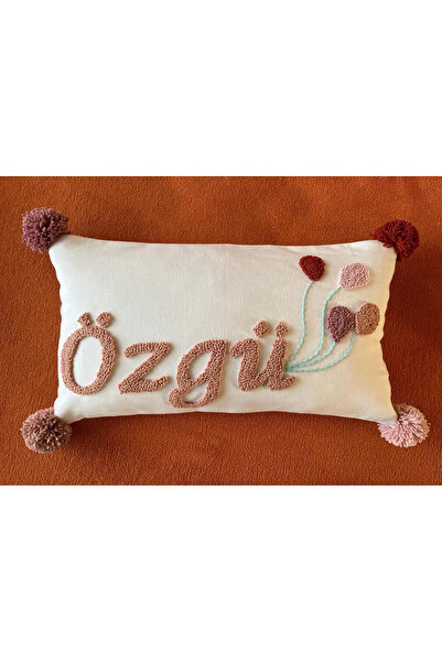 afralya home Bebek Dekoratif Kırlent/isimli Bebek Takı Yastığı /bebek Dekorat...