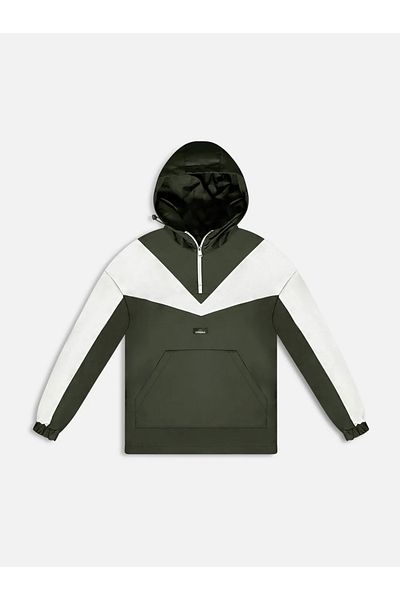 OHEPMODA Αδιάβροχο επένδυση εσωτερικά Διπλό Χρώμα Καγκουρό Τσέπη με κουκούλα Λεπτό αδιάβροχο