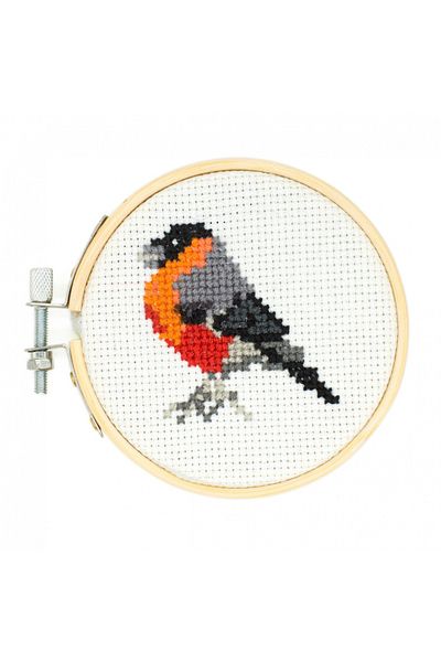 Kikkerland Mini Cross Stitch Embroidery Set - Bird