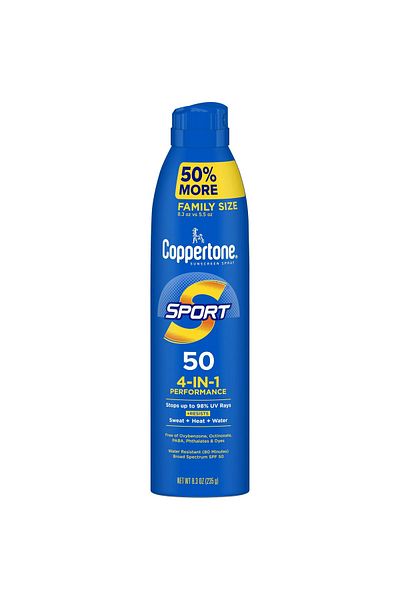 Coppertone Spf 50 Sport Sunscreen Spray - Sunscreen 8.3 oz 235 ml