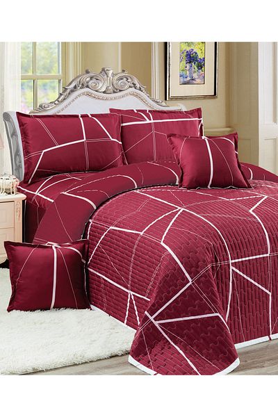 Generic Floral Compressed Comforter Set, 220 x 240 cm King Size Reversible 6 pcs Bedding Set, Multicolor
