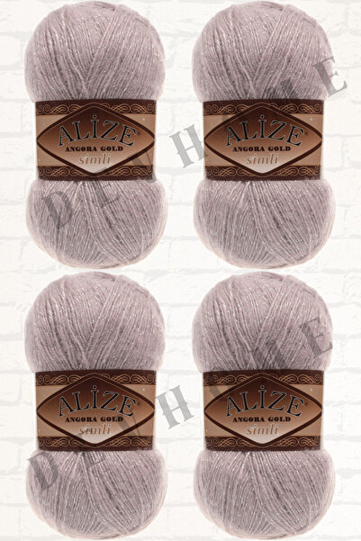 devhome Alize Angora Gold Simli El Örgü İpi İpliği Yünü Simli Yeleklik İp 4 Adet