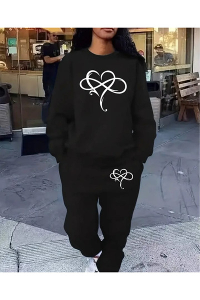 bellanova Set de pantaloni de trening cu imprimeu swetsher