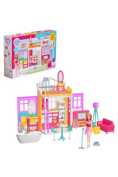 a v d a Linda's Villa House Toy House Set Includes Doll.