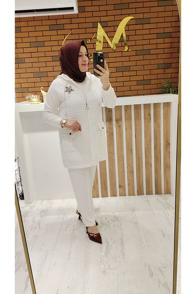 Meryemce Butik Quilted & Modal Combinated Double Suit