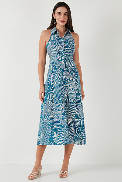 Lela Rochie cămașă cu nasturi, slim fit, cu model, lungime midi ROCHIE 6772451