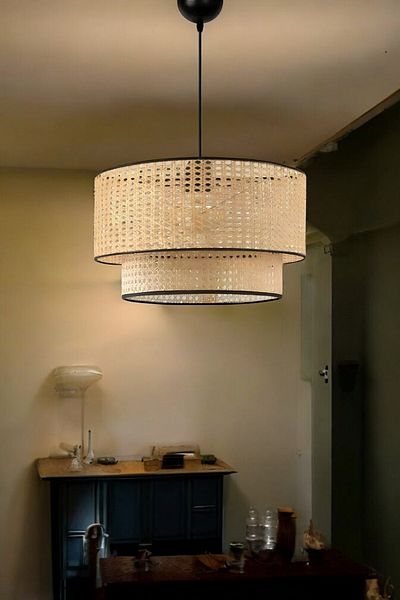 BBY HOME & DESIGN Chandelier,Modern,Pendant,Wicker,Luna Model