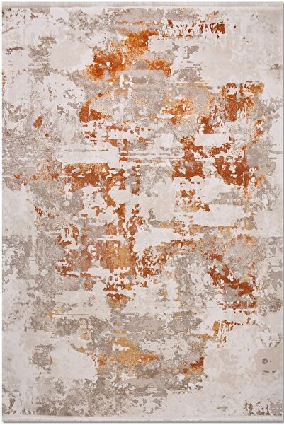 Emin Halı Maine 2101 Kiremit Triko Akrilik Yapışmaz Salon Halısı Oturma Odası Mutfak Halısı Sabit Ebat Halı